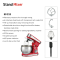 Novo design 6L 1200W Electric Planetary Mixer Cake Power Kitchen poderoso utensílio doméstico Melhor misturador de suporte